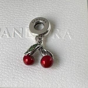 Authentic Pandora Cherry Fruit Dangle 925 Ale Silver Charm #194